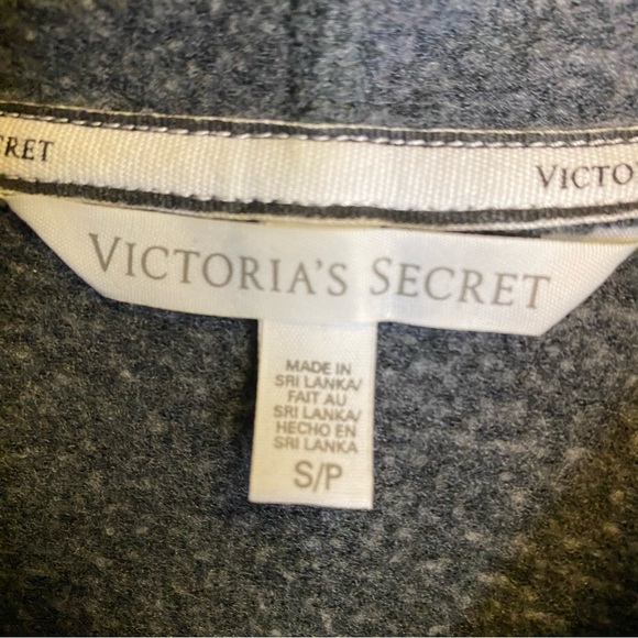 Victoria's Secret Angel Grey Sweatshirt Fleece Zipper Hoodie Women's Size Small - Picture 2 of 15